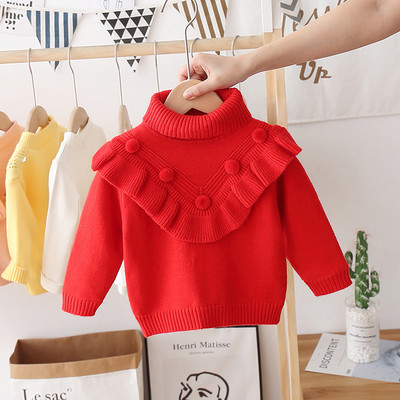 Aktuális gyerek pulóver magas gallérú lányoknak