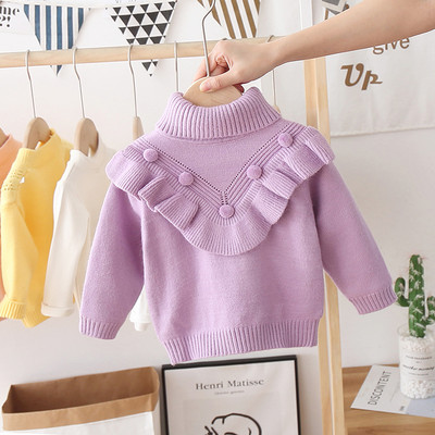 Aktuális gyerek pulóver magas gallérú lányoknak
