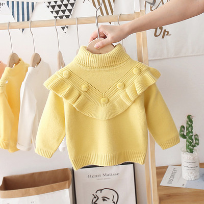 Aktuális gyerek pulóver magas gallérú lányoknak