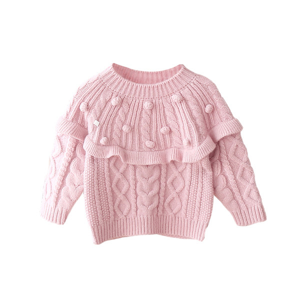 Modern, O-nyakú gyerekpulóver lányoknak