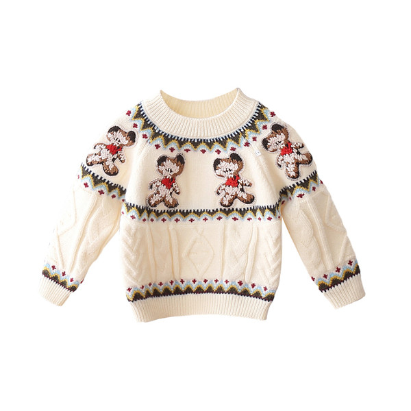 Új modell gyerek pulóver lányoknak hímzéssel