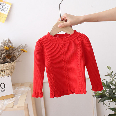 Alkalmi gyerekpulóver ovális nyakkivágással, négy színben, lányoknak