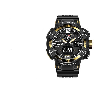 Спортен водоустойчив мъжки часовник в черен цвят