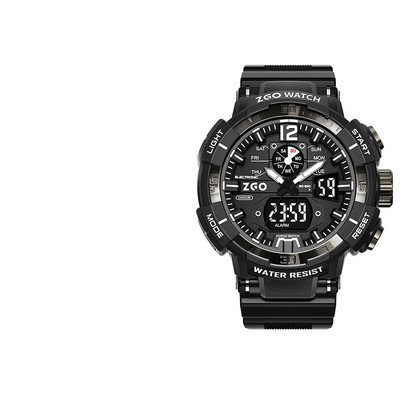 Спортен водоустойчив мъжки часовник в черен цвят 