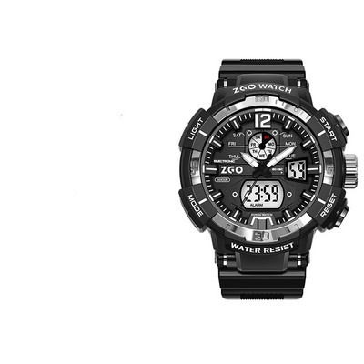 Спортен водоустойчив мъжки часовник в черен цвят 