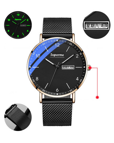 Neperšlampamas vyriškas elektroninis juodos spalvos laikrodis