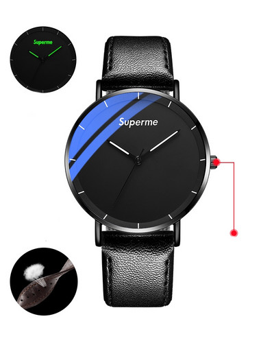 Мъжки електронен водоустойчив часовник в черен цвят