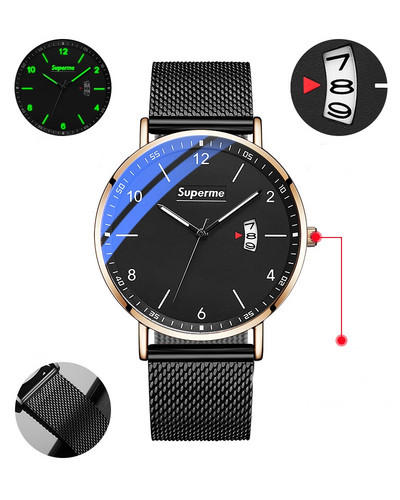 Neperšlampamas vyriškas elektroninis juodos spalvos laikrodis