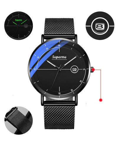 Neperšlampamas vyriškas elektroninis juodos spalvos laikrodis