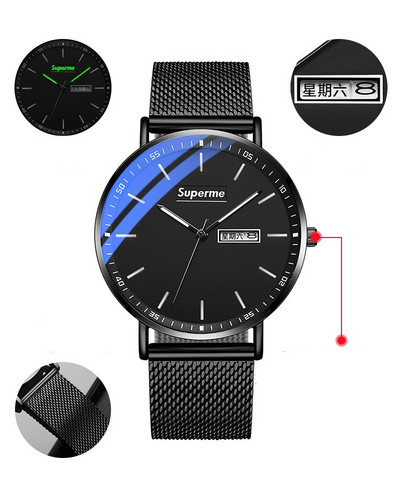 Мъжки електронен водоустойчив часовник в черен цвят