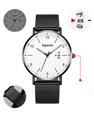 Neperšlampamas vyriškas elektroninis juodos spalvos laikrodis