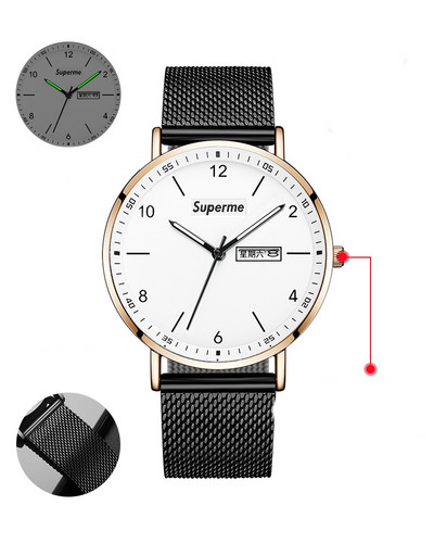 Мъжки електронен водоустойчив часовник в черен цвят