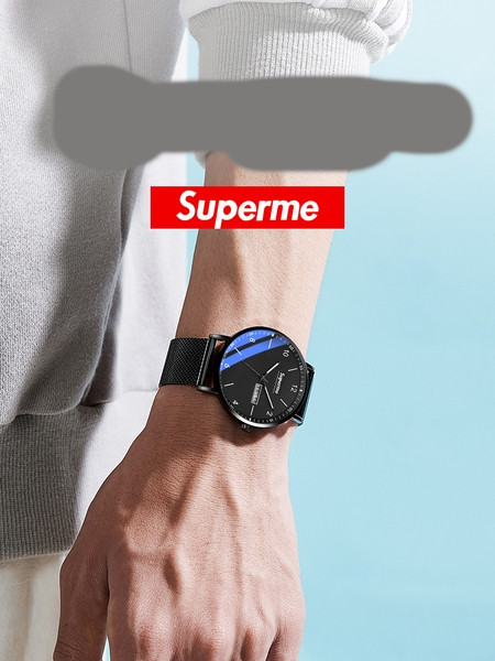 Мъжки електронен водоустойчив часовник в черен цвят 