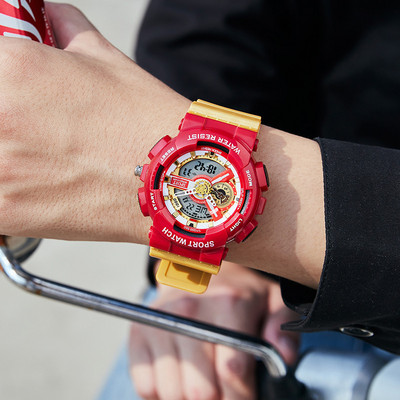 Нов модел мъжки водоустойчив електронен часовник в няколко цвята