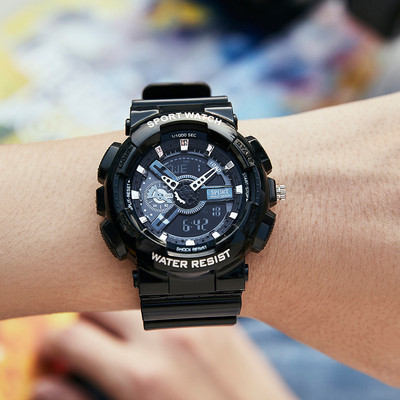 Нов модел мъжки водоустойчив електронен часовник в няколко цвята