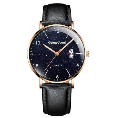 Водоустойчив мъжки часовник - кръгла форма в няколко цвята