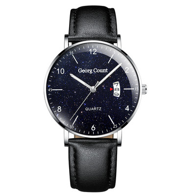 Водоустойчив мъжки часовник - кръгла форма в няколко цвята