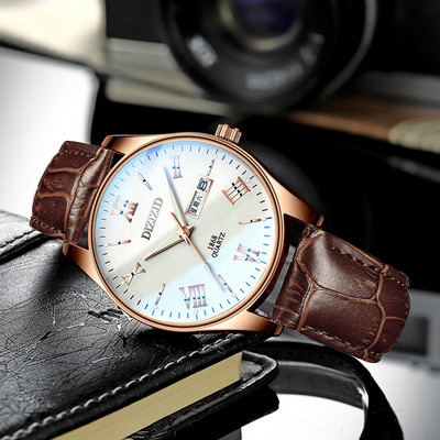 Мъжки ежедневен ръчен часовник в кръгла форма - няколко цвята