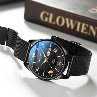 Vyriškas kasdienis apvalios formos rankinis laikrodis – kelių spalvų