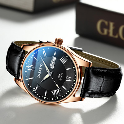 Мъжки ежедневен ръчен часовник в кръгла форма - няколко цвята