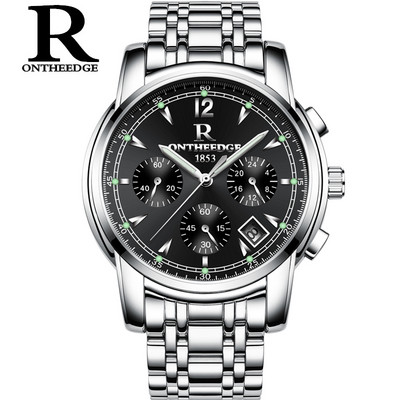 Apvalios formos sportinis kvarcinis laikrodis iš nerūdijančio plieno