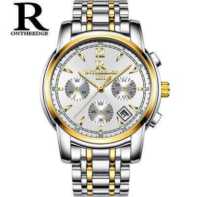 Apvalios formos sportinis kvarcinis laikrodis iš nerūdijančio plieno