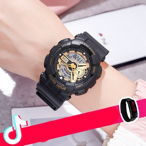 Vandeniui atsparus sportinis elektroninis laikrodis vyrams