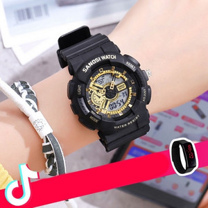 Vandeniui atsparus sportinis elektroninis laikrodis vyrams