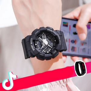 Vandeniui atsparus sportinis elektroninis laikrodis vyrams