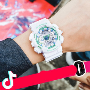 Vandeniui atsparus sportinis elektroninis laikrodis vyrams