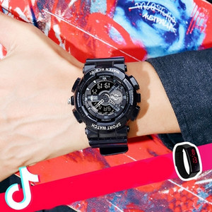 Vandeniui atsparus sportinis elektroninis laikrodis vyrams