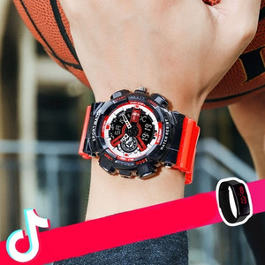 Vandeniui atsparus sportinis elektroninis laikrodis vyrams