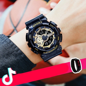 Vandeniui atsparus sportinis elektroninis laikrodis vyrams