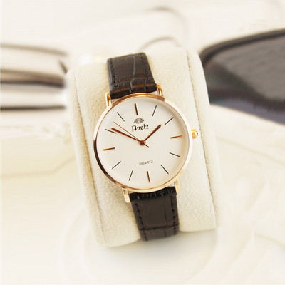 Kasdienis vyriškas laikrodis su apvaliu odiniu dirželiu