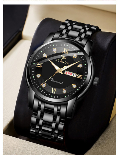 Водоустойчив светещ часовник от неръждаема стомана в няколко цвята