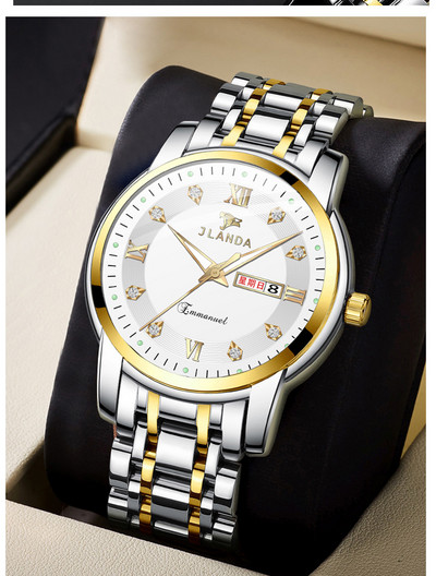 Водоустойчив светещ часовник от неръждаема стомана в няколко цвята