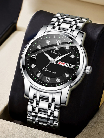 Водоустойчив светещ часовник от неръждаема стомана в няколко цвята