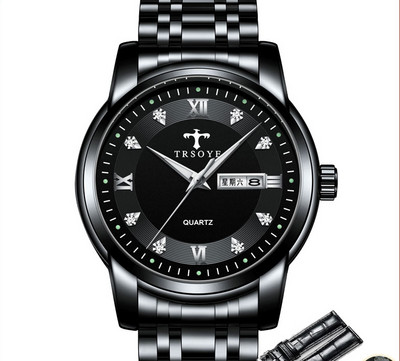 Мъжки ежедневен водоустойчив часовник - кръгла форма