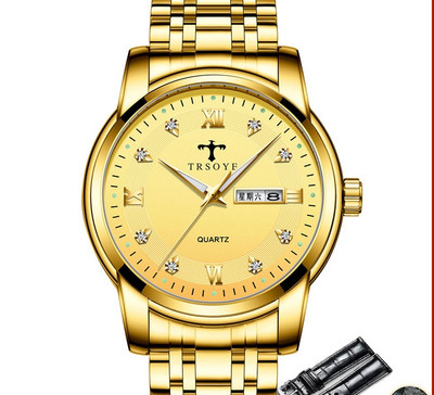 Мъжки ежедневен водоустойчив часовник - кръгла форма