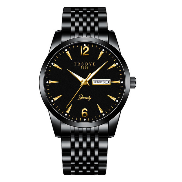 Мъжки ежедневен водоустойчив часовник - кръгла форма 