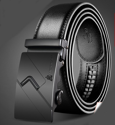 Актуален мъжки колан от еко кожа с метална катарама