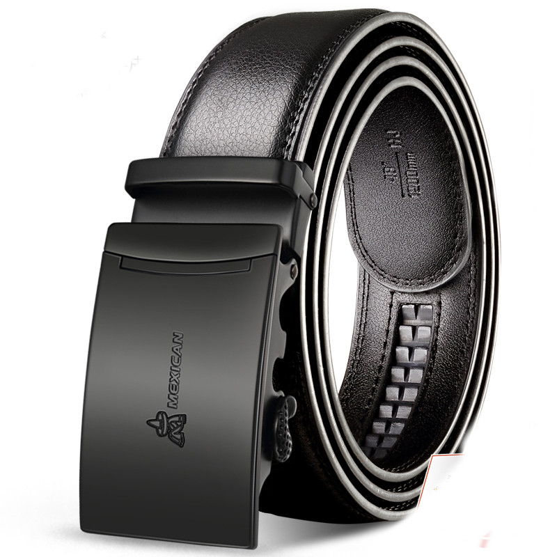 Актуален мъжки колан от еко кожа с метална катарама