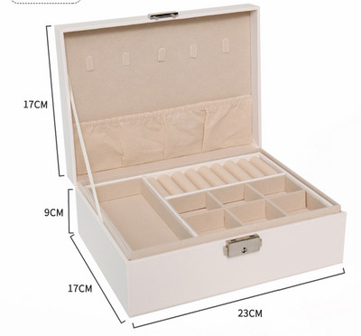 Papuošalų ir aksesuarų laikymo dėžutė su daugybe skyrių