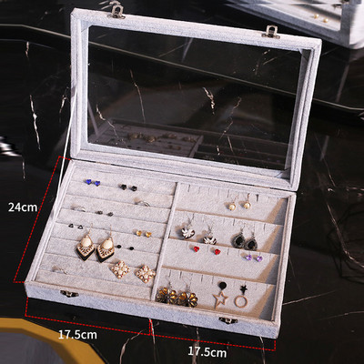 Papuošalų ir aksesuarų laikymo dėžutė su daugybe skyrių