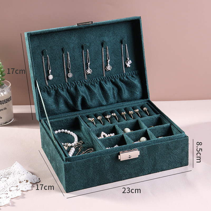 Papuošalų ir aksesuarų laikymo dėžutė su daugybe skyrių