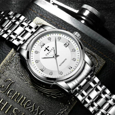 Ежедневен мъжки часовник от неръждаема стомана в няколко цвята