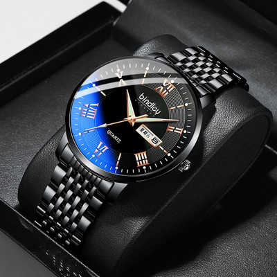 Kasdienis vyriškas kelių spalvų laikrodis iš nerūdijančio plieno