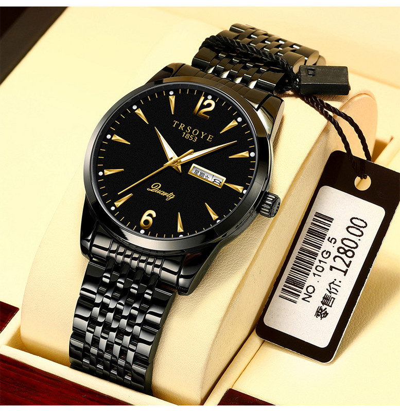 Ежедневен мъжки часовник от неръждаема стомана в няколко цвята 