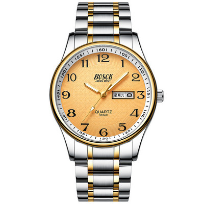 Модерен мъжки електронен часовник - кръгла форма 