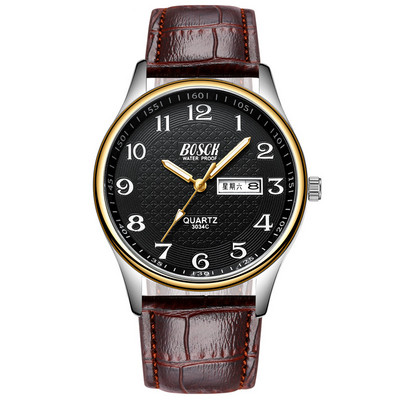 Модерен мъжки електронен часовник - кръгла форма 